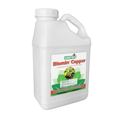 Vista 3 de SaferGro Biomin® Copper, Fertilizante líquido orgánico, cobre complejado para deficiencia de cobre o suplemento, aplicación de suelo y foliar, 1