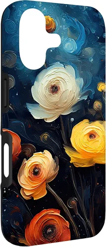 Vista 3 de Gorgeous Star Night Ranunculus Flowers Famous Painting Case for iPhone 17