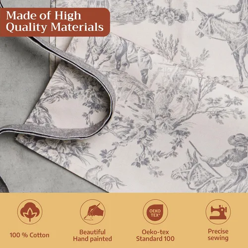 Vista 1004 de Maison d' Hermine Delantales para mujer con bolsillo, 100% algodón (27.50 x 31.50 pulgadas)