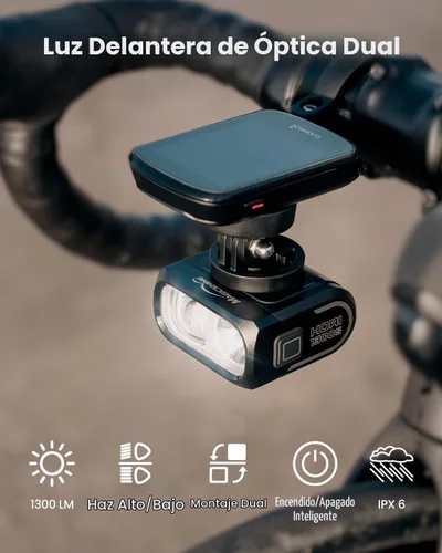 Vista 3 de Magicshine HORI1300S & SEEMEE 150 MAG Luces de Bicicleta Delanteras y Traseras, Control FTR LightSync de Un Toque, Luz Delantera de 1300LM y Luz