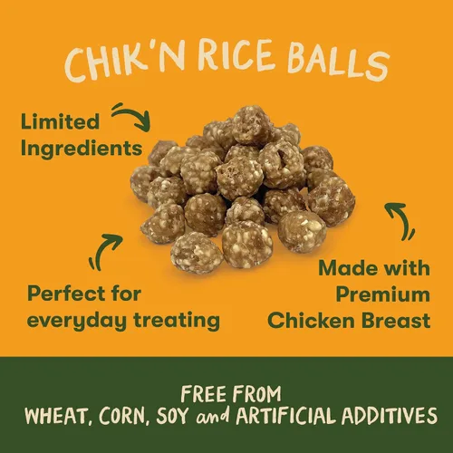 Vista 4 de Pet 'n Shape Chik 'n Rice Balls - Golosinas para perros - 1 libra