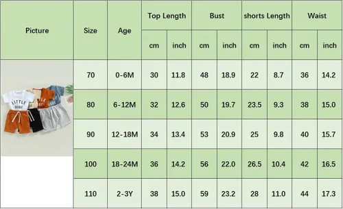Vista 7 de Engofs Conjunto de 2 piezas de ropa de verano para bebé, camiseta de manga corta, pantalones cortos, ropa casual