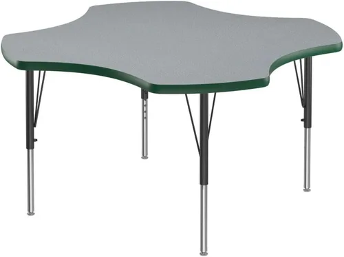 Vista 31 de Correll Mesa rectangular de actividades para el aula de 24 x 48 pulgadas, altura ajustable (19 a 29 pulgadas), parte superior de granito gris, borde