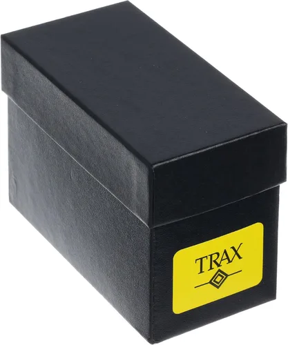Vista 3 de Trax - Reloj de pulsera con bisel de cristal cuadrado y esfera de números romanos y correa de goma ajustable para mujer
