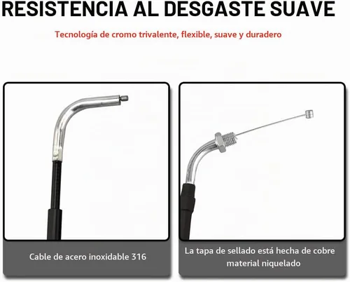 Vista 2 de NIBBI - Cable de acelerador de 71 pulgadas, mini cable de acelerador de Negro