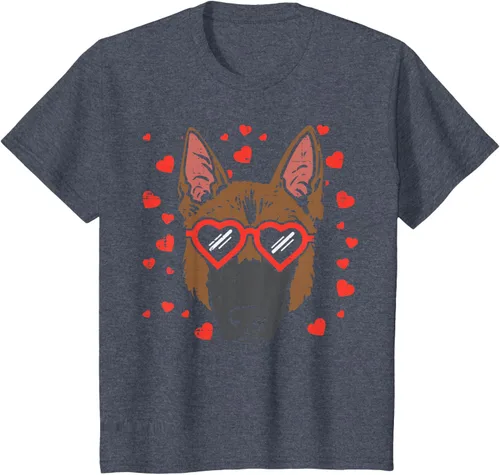 Vista 98 de Camiseta de regalo para perro con cara de pastor alemán, Negro, S
