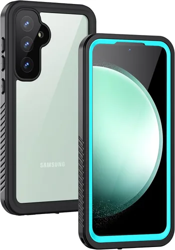 Vista 9 de Lanhiem Funda para Samsung Galaxy S24 FE, IP68 impermeable a prueba de polvo con protector de pantalla integrado, funda protectora de cuerpo Negro
