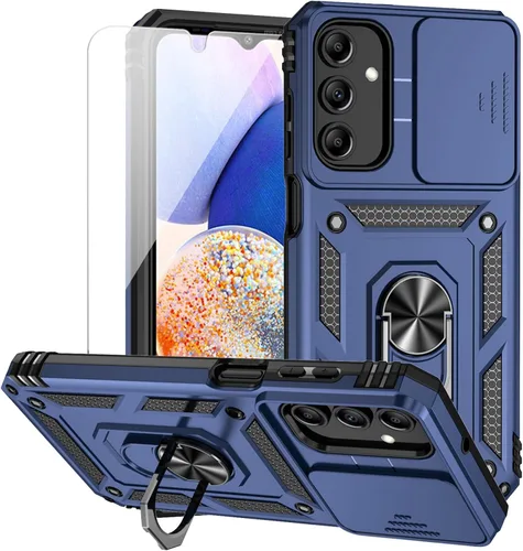Vista 16 de Funda para Samsung Galaxy A15 5G con cubierta para lente de cámara, protector de pantalla HD, doble capa de grado militar, probada contra caídas