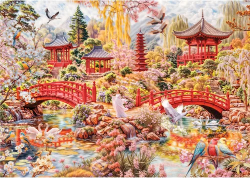 Vista 6 de Anatolian Puzzle - Ciudad de los Arcoiris, Rompecabezas de 3000 piezas, #4912