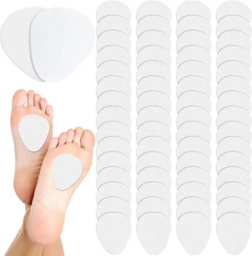 Vista 7 de Jiuguva Paquete de 60 almohadillas metatarsianas para pies de 0.25 pulgadas de grosor, almohadillas adhesivas de fieltro suave metatarsiano