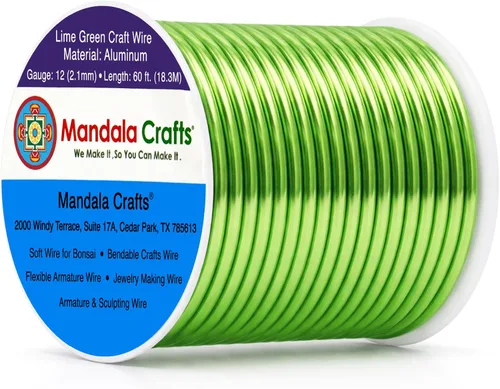 Vista 288 de Mandala Crafts - Alambre de aluminio anodizado de calibre 22 para hacer joyas - 137.2 m de alambre flexible surtido y coloreado - Doble para bonsái