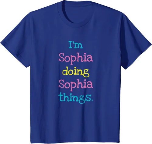 Vista 36 de Sophia - Camiseta con texto personalizado para niñas