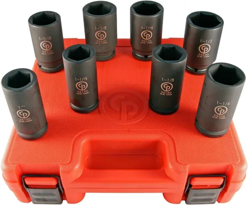 Vista 4 de Chicago Pneumatic SS814D - Unidad cuadrada de 1 pulgada, métrica profunda, 6 puntos, juego de llaves de impacto (4 piezas)