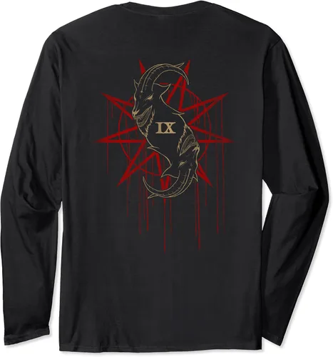 Vista 2 de Slipknot playera de manga larga de Tarot, Jaspeado oscuro