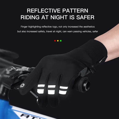 Vista 4 de Guantes cálidos de invierno, delgados y resistentes al viento, impermeables, guantes térmicos, palma antideslizante, guantes flexibles para pantalla