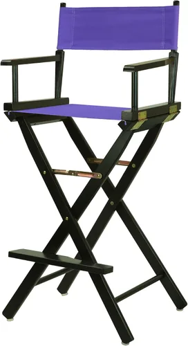 Vista 85 de Casual Home - Silla de director de 18 in, marco negro, lona negra, altura clásica Marco negro - Madera maciza