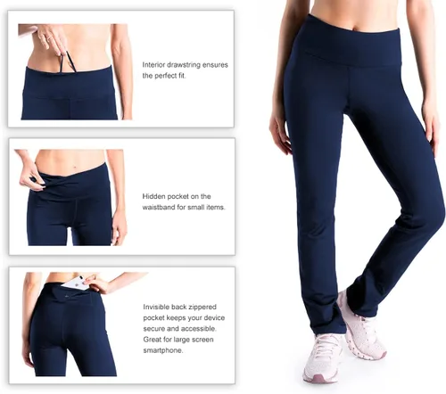Vista 4 de Yogipace - Pantalones térmicos con forro polar para mujer (29 pulgadas 31 pulgadas 33 pulgadas)