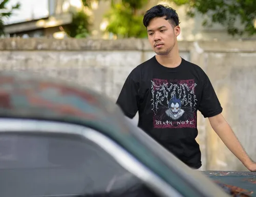 Vista 4 de Death Note Heavy Metal Ryuk Camiseta de cuello redondo para adultos