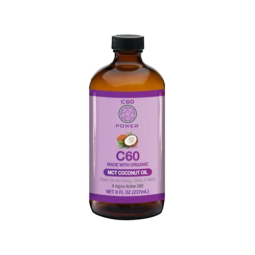 Vista 8 de C60 Power MCT - Aceite de coco orgánico de 2 onzas, 99.99% de fullerenos de carbono puro Levante la carga oxidativa, optimice la función