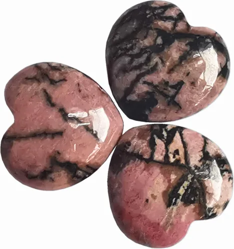Vista 9 de 3 piezas de labradorita negra natural de bolsillo para el pulgar de la palma de la palma de cristal curativo del corazón, piedras de preocupación