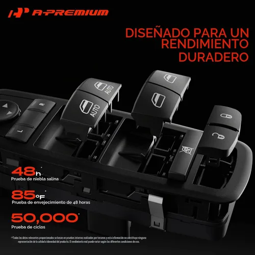 Vista 7 de A-Premium Interruptor de elevalunas eléctrico delantero izquierdo del lado Compatible con Mercedes-Benz C230, C250, C300, C350, C63 AMG, E350, E400