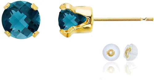Vista 58 de Aretes de tuerca de plata de ley 925 chapados en oro de 14 quilates macizo, oro amarillo, blanco o rosa de 0.236 in Amatista