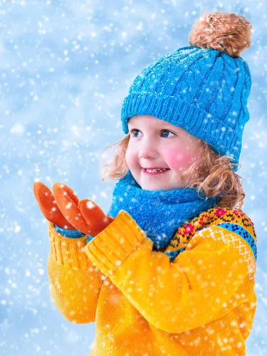 Vista 5 de Boao 12 pares de guantes de invierno para niños pequeños, guantes de punto para niños, guantes mágicos cálidos para niños y niñas, suministros