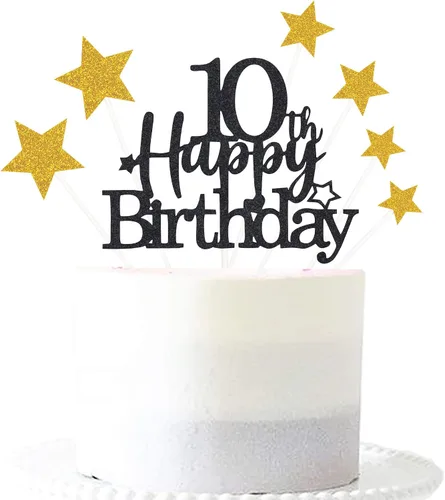 Vista 41 de Decoración brillante para tarta de primer cumpleaños feliz con estrella, adornos personalizados para tarta de 1 cumpleaños, decoraciones de fiesta