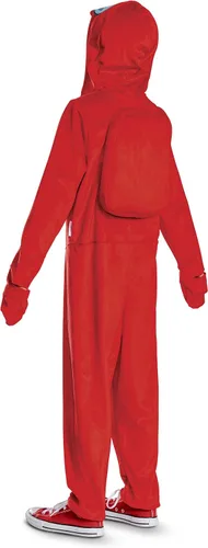 Vista 2 de Disguise Disfraz de impostor rojo de Among Us, overol con capucha oficial de Among Us para niños