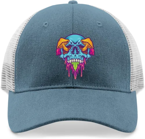 Vista 9 de Dad Hats Psychedelic Skull Magic Mushroom Baseball Cap for Women Vintage Denim Baseball Cap Adjustable