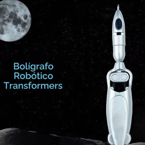 Vista 4 de Transformers Bolígrafo Transformador Robótico de Bola Plata Genial 2007