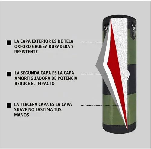 Vista 3 de SOTF Juego de boxeo pesado para adultos, saco de boxeo colgante resistente, sin relleno