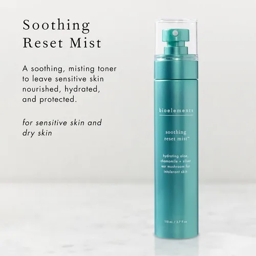 Vista 3 de Bioelements Soothing Reset Mist - 3.7 oz - Tónico hidratante y calmante para pieles sensibles y secas - Vegano, sin gluten, nunca probado en animales