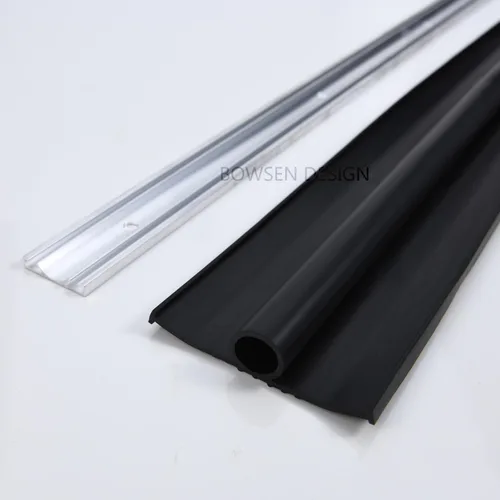 Vista 6 de BOWSEN Sellos inferiores universales para puerta de garaje de servicio pesado con anillo en U+O, burlete resistente a la intemperie de goma con kit