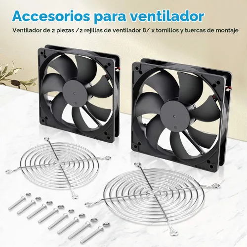 Vista 3 de Wathai 120mm x 25mm 12V Computer Case Cooling Fan 12 Volt 2Pin DC Fan 2Pack
