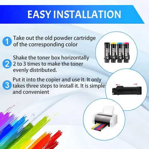 Vista 6 de 6510/6515 Toner Cartridge Compatible for Xerox 6510 6515 106R03476 106R03477 106R03478 106R03479 for Xerox Phaser 6510 6510N 6510DN 6510DNI Black