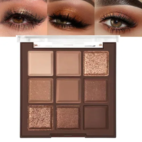 Vista 11 de CAKAILA Paleta de sombra de ojos mate de 10 colores, color gris y gris topo, paleta de sombra de ojos neutra, paleta de maquillaje de larga