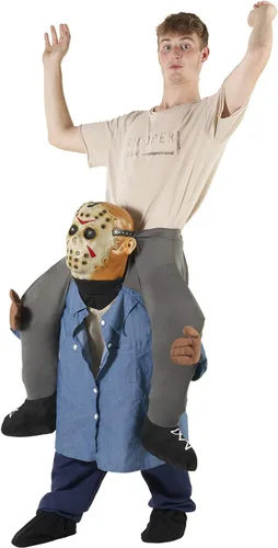 Vista 3 de Morph Disfraz de asesino en serie para adulto, disfraz de espalda de cerdito para adulto, disfraces de Halloween para hombres