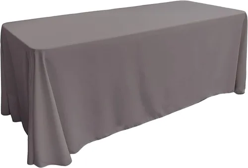 Vista 206 de LA Linen Mantel rectangular lavable de popelín de poliéster, resistente a las manchas y a las arrugas, cubierta de mesa 60x84, mantel de tela