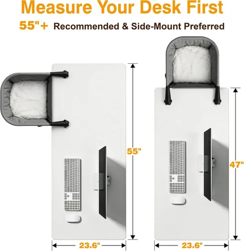 Vista 5 de Cama de escritorio para gatos extra resistente para gatos grandes Gris