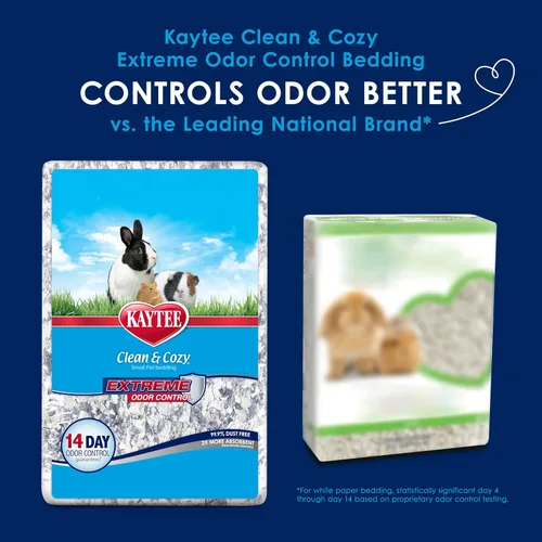 Vista 2 de Kaytee Ropa de cama limpia y acogedora con control de olores extremo para mascotas pequeñas, 24.6 litros