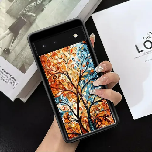 Vista 1944 de Compatible con Google Pixel 4A 5G Mobile Case Creative Acrylic Panel trasero Silicona Protección Grip especialmente diseñado para Google Pixel 4A 5G
