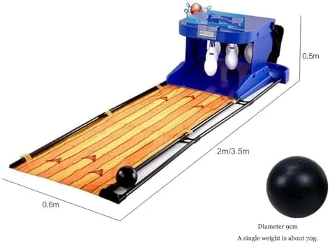 Vista 2 de Juego de bolera interior para el hogar, consola deportiva de bolos plegable, divertido juego de bolos familiar para niños y adultos, perfecto