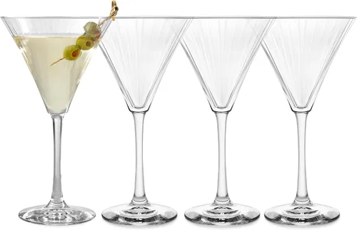 Vista 8 de Libbey Entertaining Essentials - Juego de 6 vasos de Martini altos, delgados, con forma triangular, vasos de cóctel clásicos para vinos, cócteles