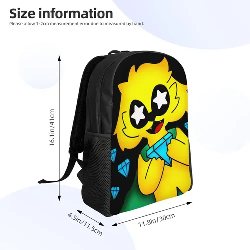 Vista 4 de Bolsa de lona casual multifuncional duradera al aire libre Mochila de dibujos animados Mochila Daypack Bookbag