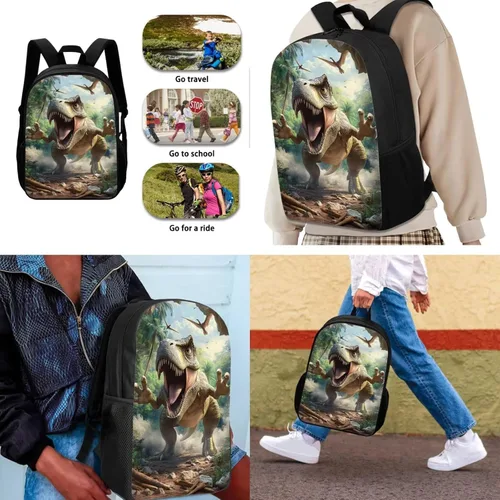 Vista 13 de HUGS IDEA Juego de 3 bolsas escolares con aislamiento térmico para el almuerzo, estuche para lápices
