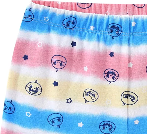 Vista 7 de Nickelodeon Baby Shark - Conjunto de camiseta, camiseta sin mangas y pantalones cortos para bebés y niños pequeños, rosa, azul o multicolor
