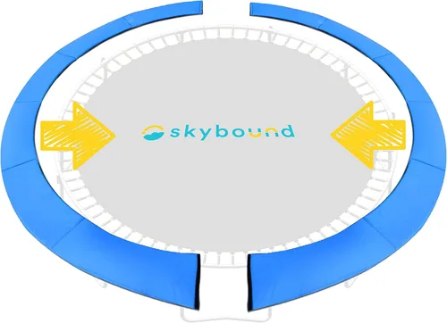 Vista 8 de SkyBound Almohadilla de seguridad universal de repuesto para trampolín, cubierta de resorte para marcos de 8, 10, 12, 14 y 15 pies, cómoda, duradera