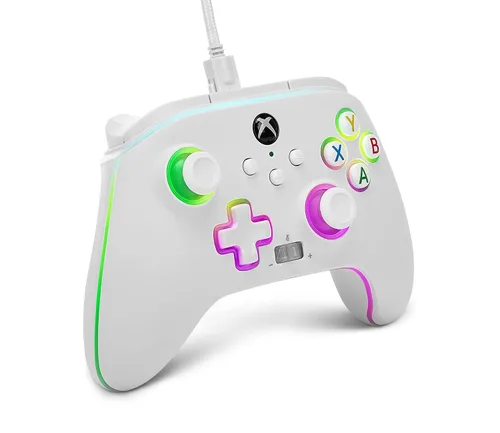Vista 3 de PowerA Spectra Infinity Enhanced Wired Controller for Xbox Series XS - White Tienda Exclusive gamepad video gaming controller works with Xbox One
