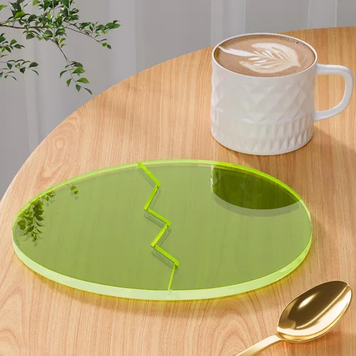 Vista 19 de Posavasos Decorativos de Acrílico, Posavasos Irregulares para Bar y Bebidas, Posavasos para Taza de Café con Forma de Nube Transparente, Perfecto